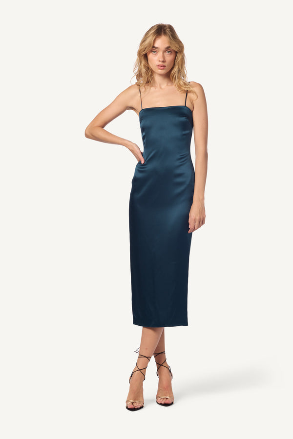 Sablyn CHRISTY SQUARE NECK SILK CAMI DRESS | COMPASS