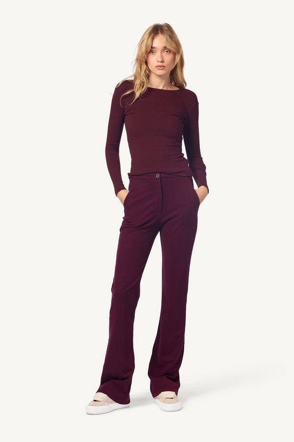 sablyn CLIO SLIM STRAIGHT TROUSER | BORDEAUX