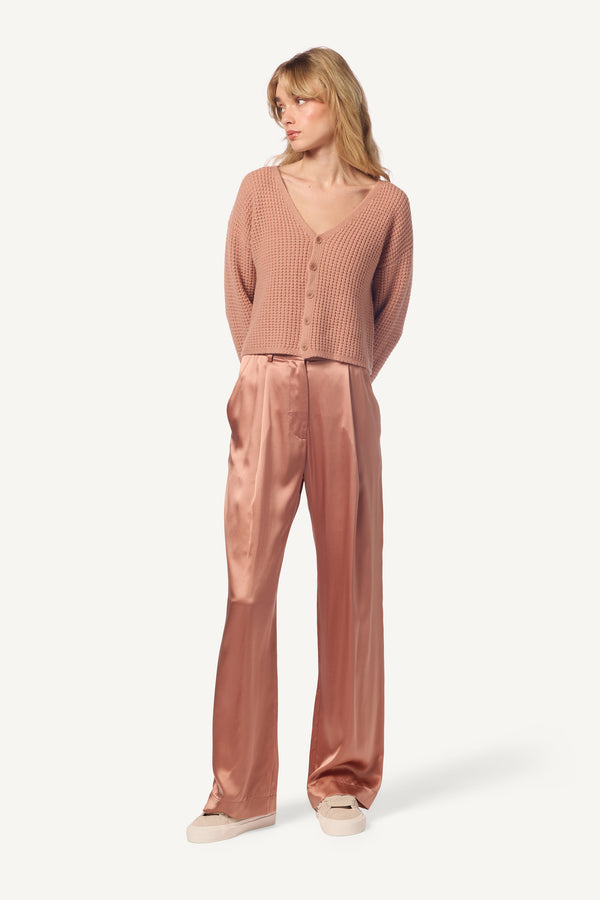 Sablyn EMERSON HIGH RISE PLEATED PANT | DEEP APRICOT