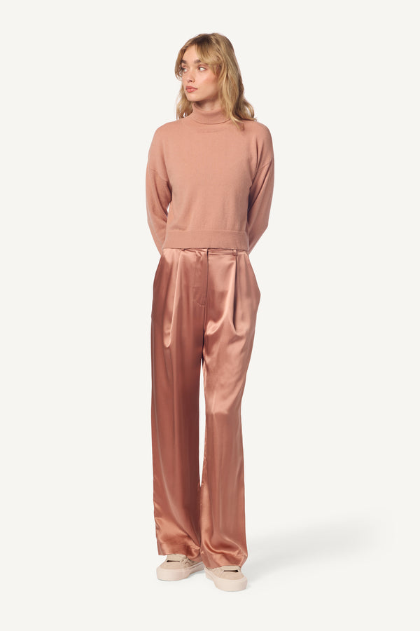 Sablyn EMERSON HIGH RISE PLEATED PANT | DEEP APRICOT