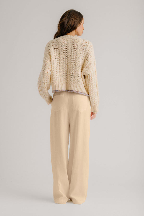 Sablyn GEMMA PULL ON STRAIGHT LEG PANT | BUTTERCREAM