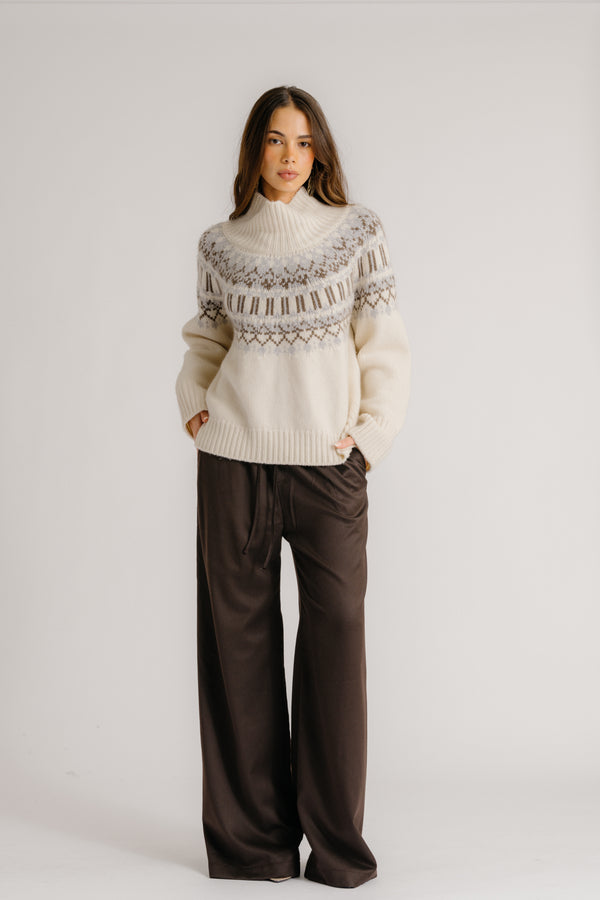 Sablyn GEMMA PULL ON STRAIGHT LEG PANT | CHOCOLATE