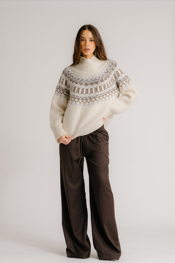 sablyn GEMMA PULL ON STRAIGHT LEG PANT | CHOCOLATE