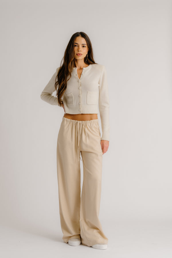 Sablyn GEMMA PULL ON STRAIGHT LEG PANT | OATMEAL
