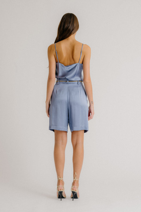 Sablyn GLORIA V-NECK SILK CAMI | PERIWINKLE