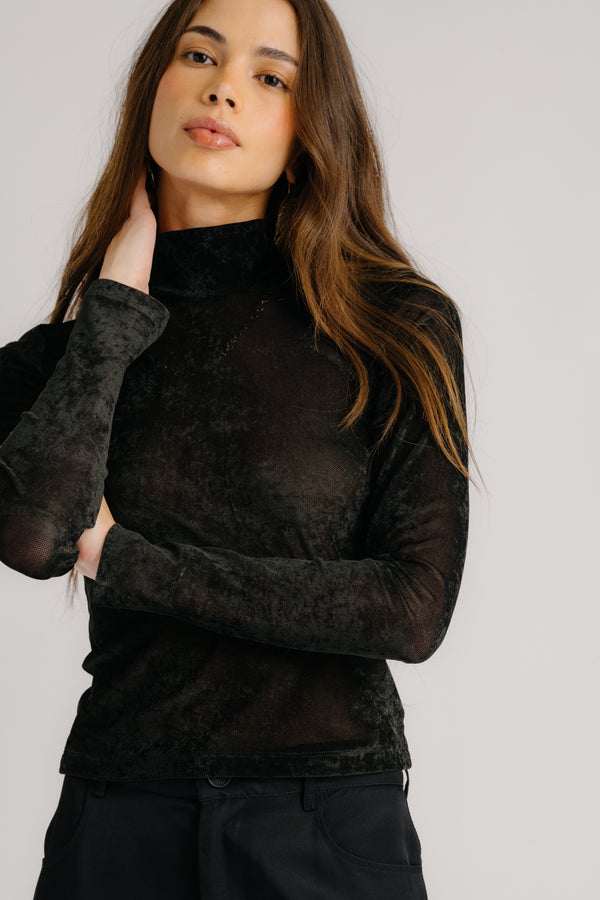 Sablyn HAILEY FITTED MOCK NECK | BLACK