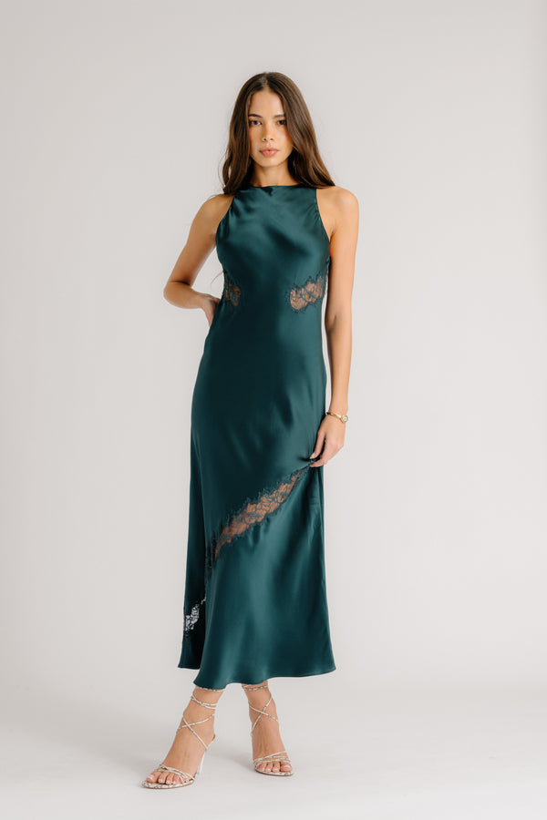 sablyn ISADORA SILK DRESS WITH LACE | SACRAMENTO