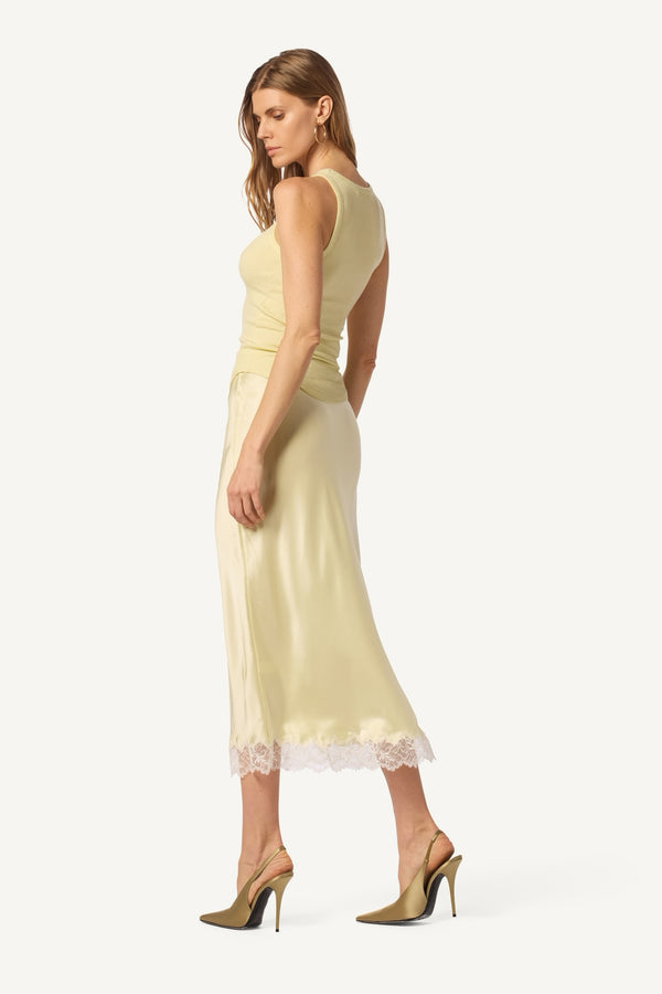 Sablyn JAMEELA RACERBACK RIB TANK | PALE CITRON