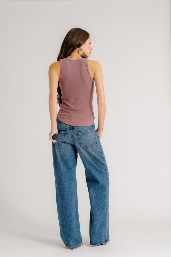 Sablyn JAMEELA RACERBACK TANK | DUSTY VIOLET