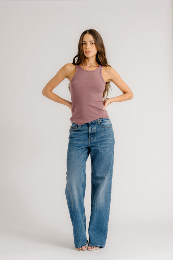 sablyn JAMEELA RACERBACK TANK | DUSTY VIOLET