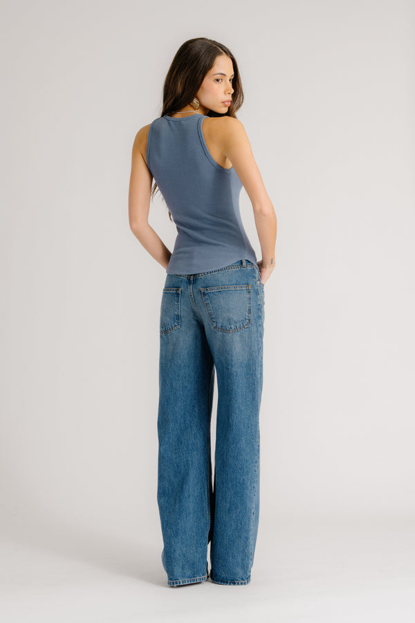 Sablyn JAMEELA RACERBACK TANK | SMOKY BLUE