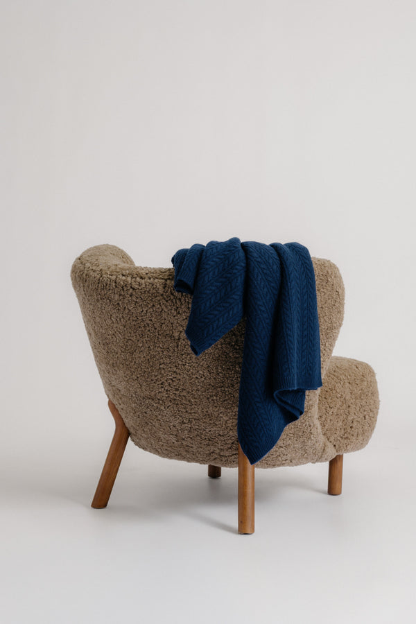 sablyn KORA CASHMERE THROW | MIDNIGHT NAVY