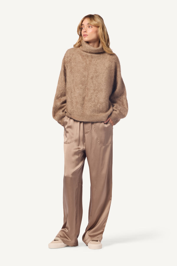 Sablyn LENON SILK UTILITY PANT | ECO GRAVEL