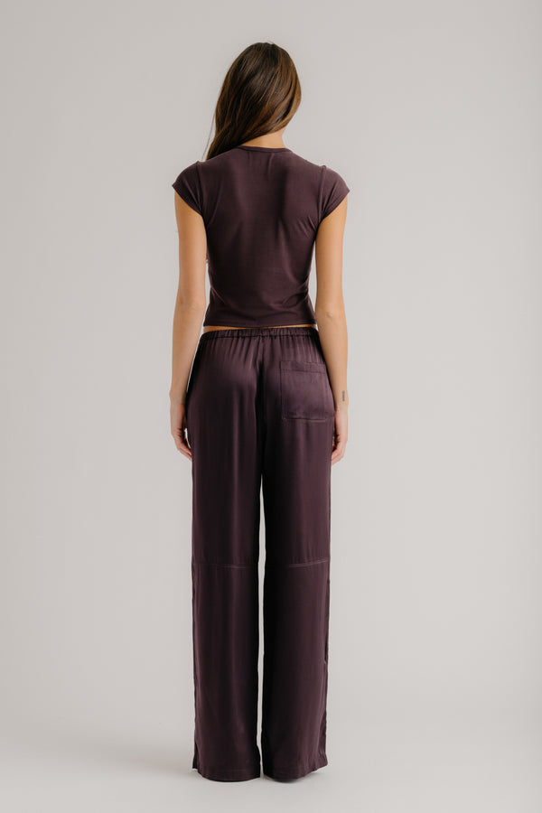 Sablyn LEXI LOWER RISE RELAXED SILK PANT | OAK TREE