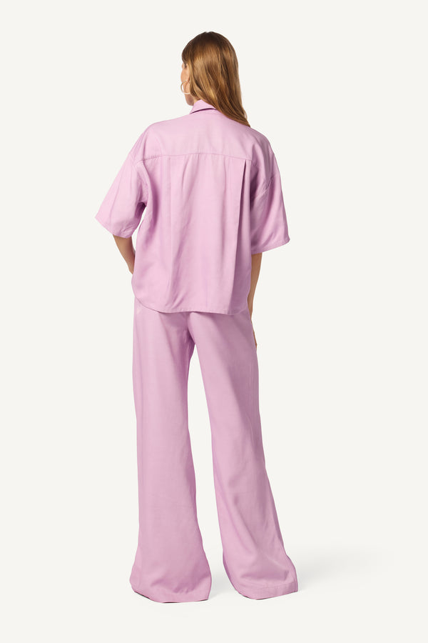 Sablyn LUCY RELAXED COLLARED BUTTON UP | ORCHID