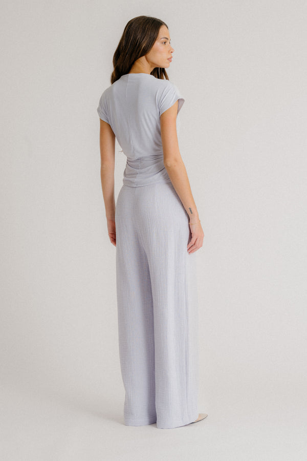 Sablyn MENA ROUCHED SLIT NECK TANK | SKYE