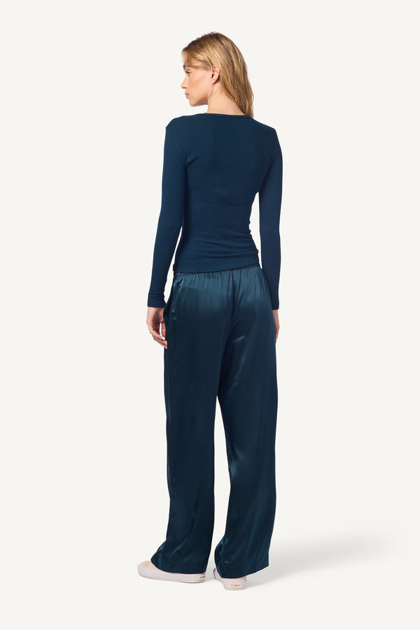 Sablyn QUINCY L/S FITTED CREWNECK RIB TOP | COMPASS