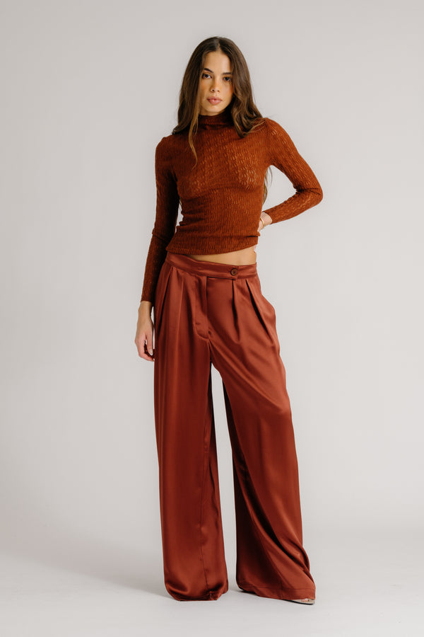 Sablyn RHEA LONGSLEEVE MOCK NECK | MAHOGANY
