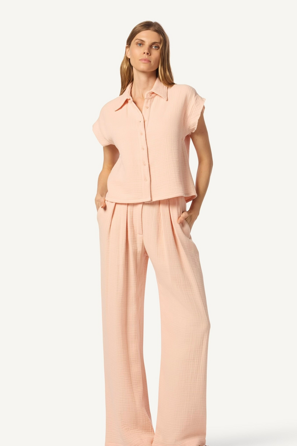 sablyn RYAN HIGH RISE PLEATED PANT | SHERBET