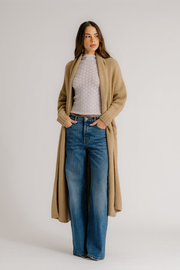 Sablyn SULLIVAN BELTED SHAWL CASHMERE DUSTER | CAMEL