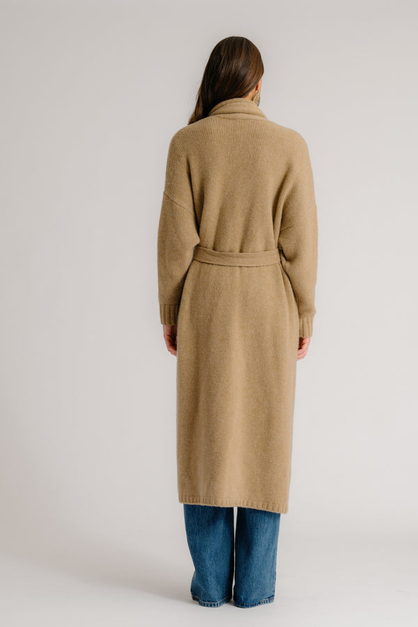 Sablyn SULLIVAN BELTED SHAWL CASHMERE DUSTER | CAMEL