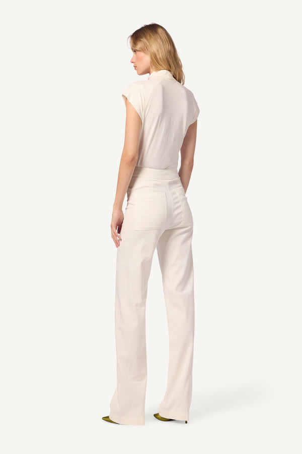 Sablyn SUNNY HIGH RISE FULL LENGTH PANT | GARDENIA