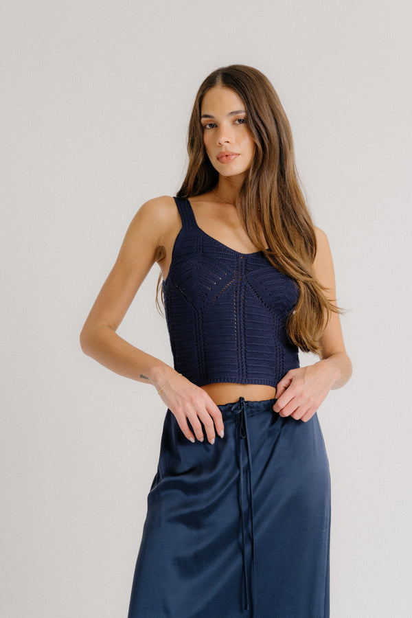 sablyn THEA SCOOP NECK TANK | MIDNIGHT NAVY
