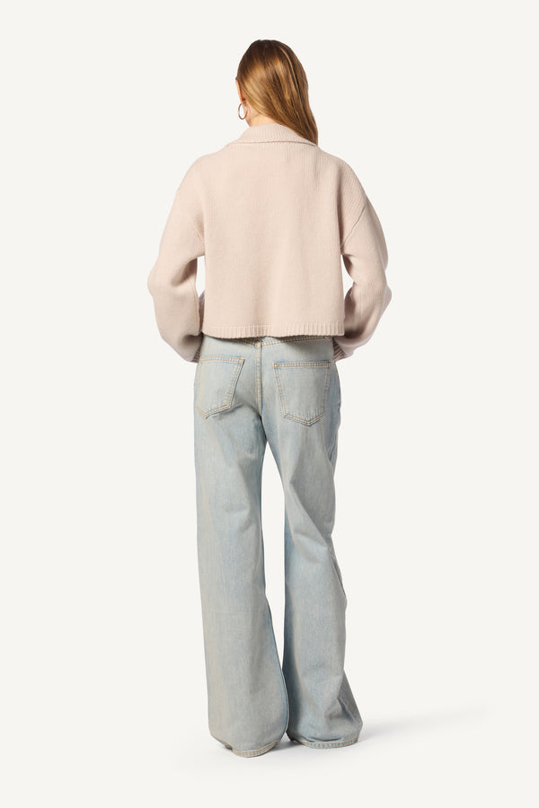 Sablyn TYRA RELAXED COLLARED CASHMERE CARDIGAN JACKET | HIMALAYA