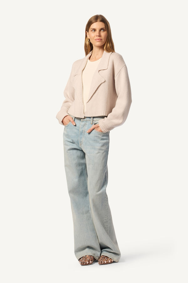 sablyn TYRA RELAXED COLLARED CASHMERE CARDIGAN JACKET | HIMALAYA