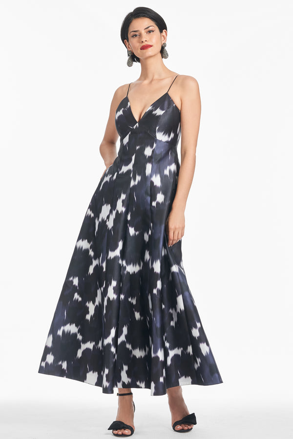 sachin & babi Allesandra Dress - Dark as Night Ikat - Final Sale