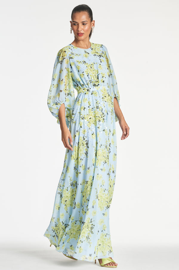 Sachin & Babi Bianca Gown - Sky Citrine Floral - Final Sale
