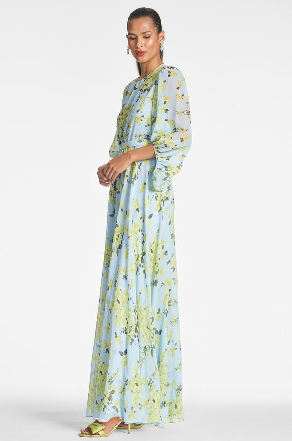 Sachin & Babi Bianca Gown - Sky Citrine Floral - Final Sale