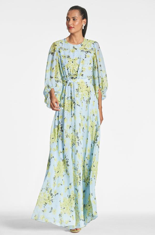 sachin & babi Bianca Gown - Sky Citrine Floral - Final Sale