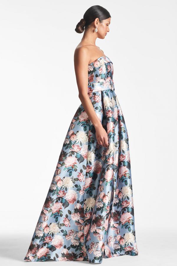 Sachin & Babi Brielle Gown - Ice Blue Garden - Final Sale