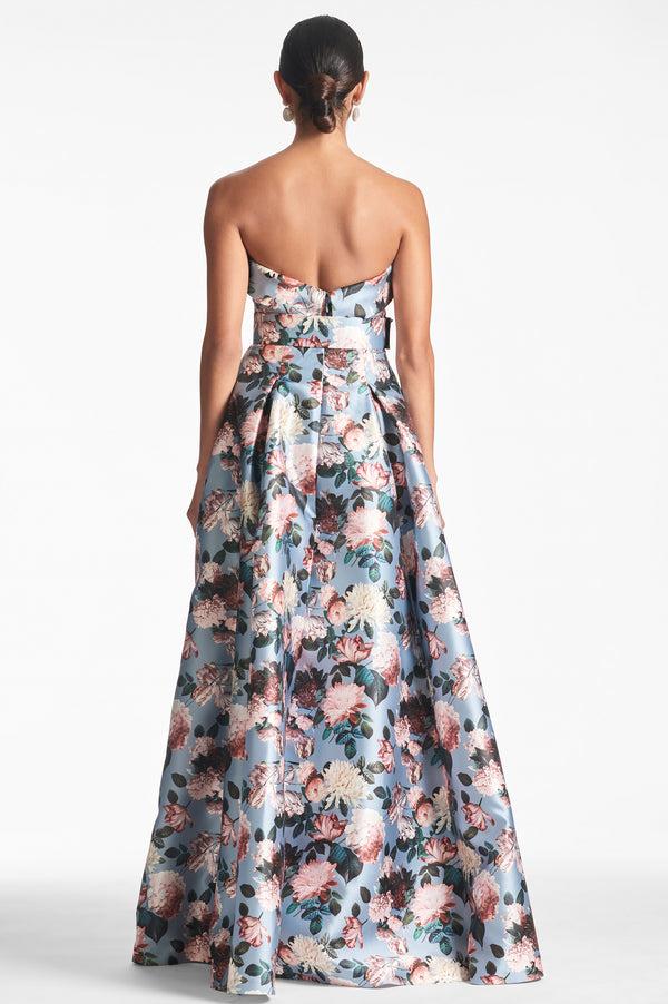 Sachin & Babi Brielle Gown - Ice Blue Garden - Final Sale
