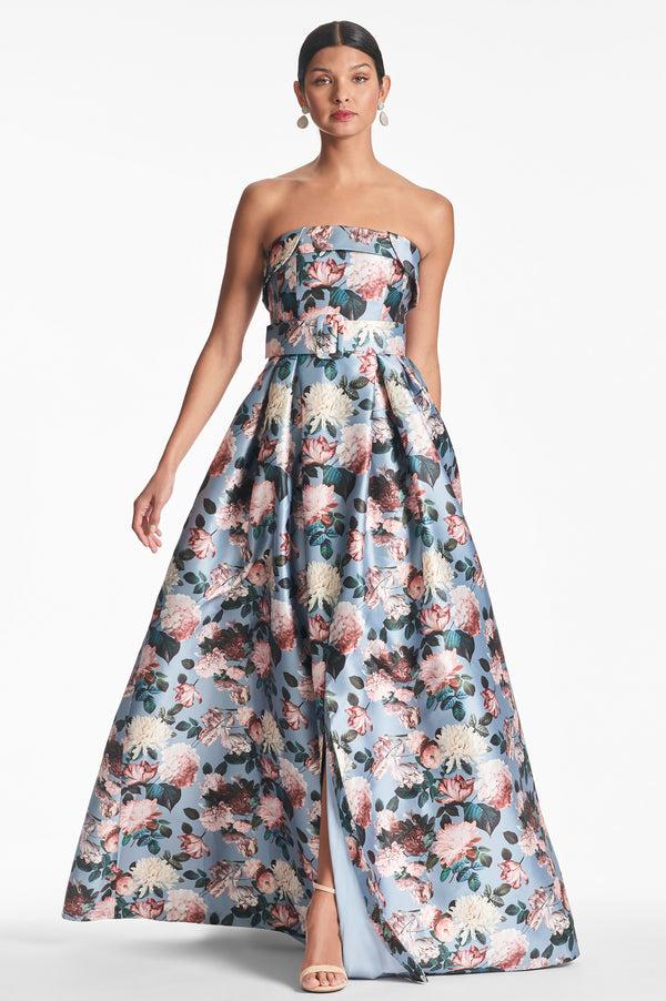 sachin & babi Brielle Gown - Ice Blue Garden - Final Sale