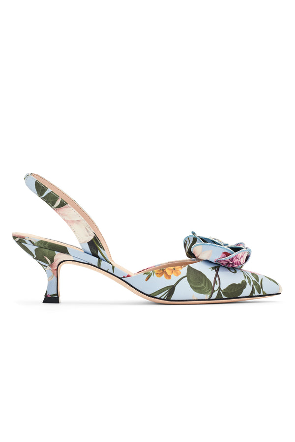 Sachin & Babi CARNEGIE KITTEN HEEL - GLACIAL BLUE BLOSSOMS