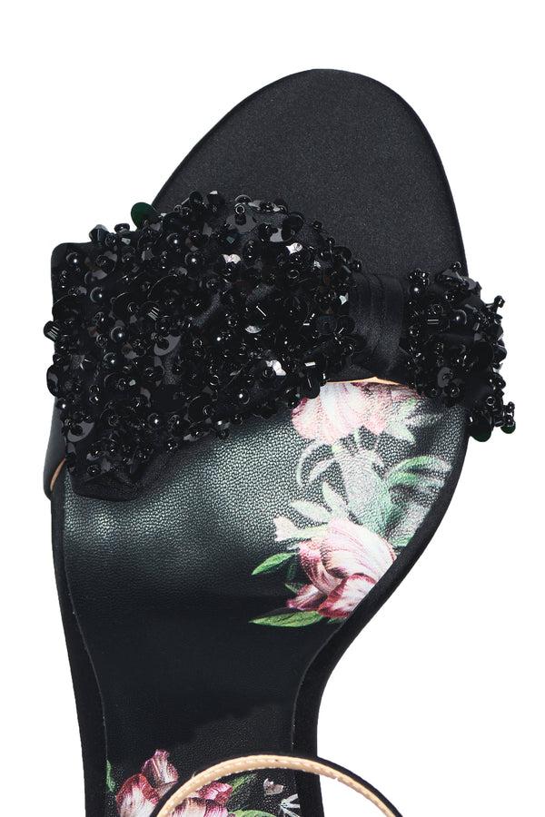 Sachin & Babi Chelsea Embellished Obi-Bow Open Toe - Black