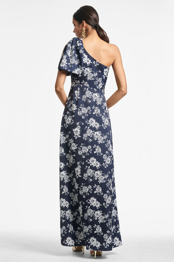 Sachin & Babi Chelsea Gown - Navy & Ivory Peony - Final Sale