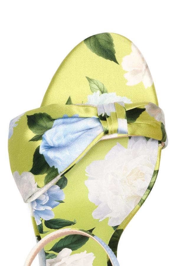 Sachin & Babi CHELSEA OBI-BOW OPEN TOE - CITRINE PEONIES