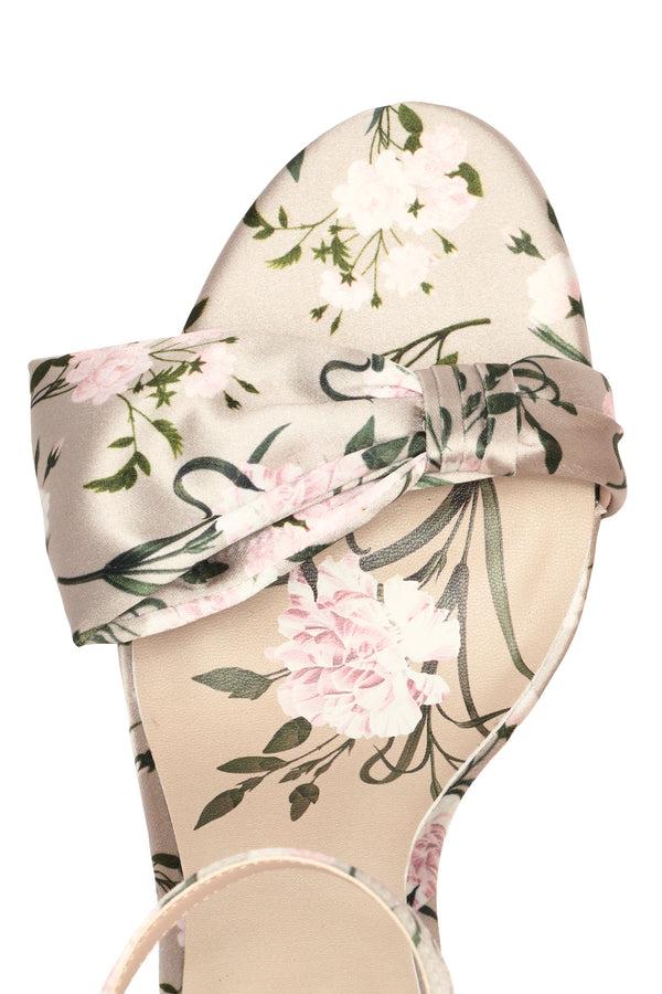 Sachin & Babi CHELSEA OBI-BOW OPEN TOE - PEWTER ENGLISH ROSE