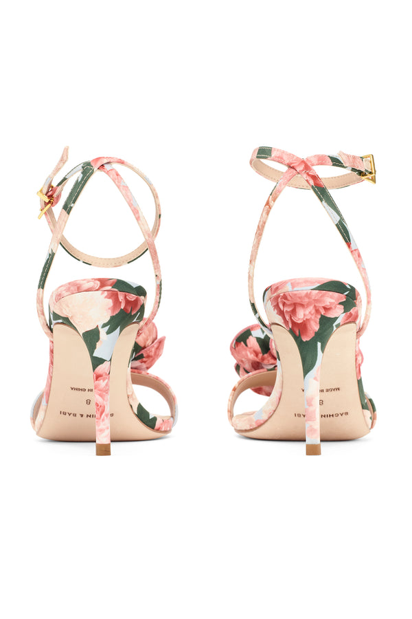 Sachin & Babi CHELSEA WITH ROSE OPEN TOE - PEACH PEONIES