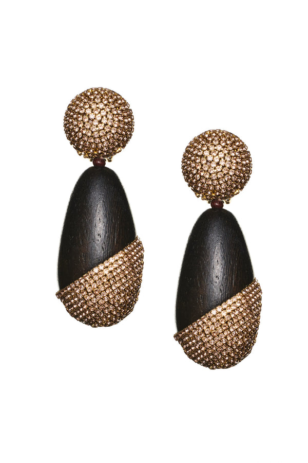 Sachin & Babi CHRISTINA EARRINGS - ROBLE WOOD/CHAMPAGNE