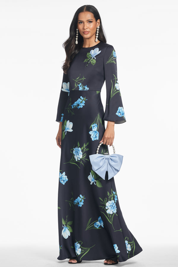 Sachin & Babi EMBELLISHED ALEX GOWN - NIGHT SKY BLUE OCULATA