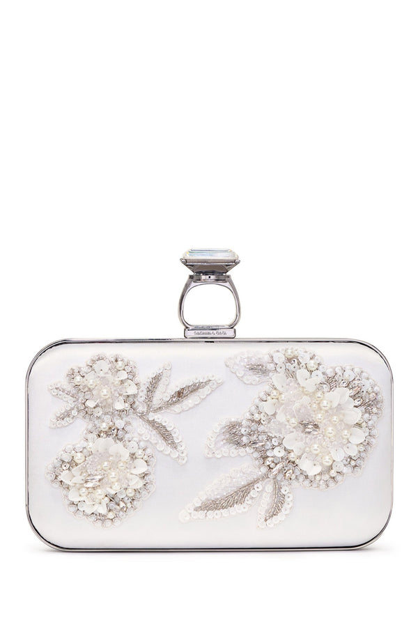 sachin & babi Embellished On The Rocks Clutch - Off White