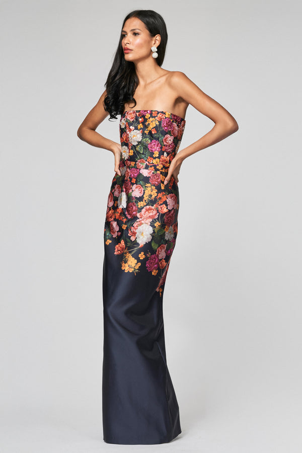 Sachin & Babi EMBELLISHED SABINE GOWN - MIDNIGHTS MAGIC BLOOMS