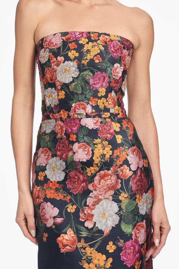 Sachin & Babi EMBELLISHED SABINE GOWN - MIDNIGHTS MAGIC BLOOMS