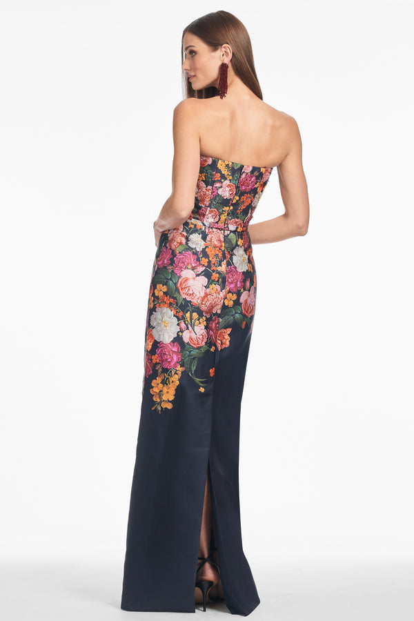 Sachin & Babi EMBELLISHED SABINE GOWN - MIDNIGHTS MAGIC BLOOMS