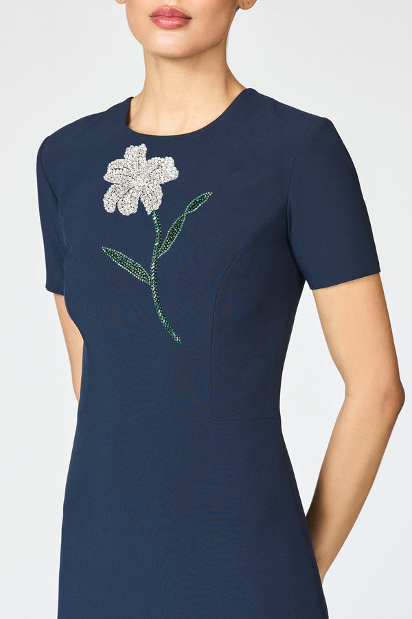 Sachin & Babi EMBELLISHED TAMARA DRESS - CRYSTAL FLORAL MIDNIGHT