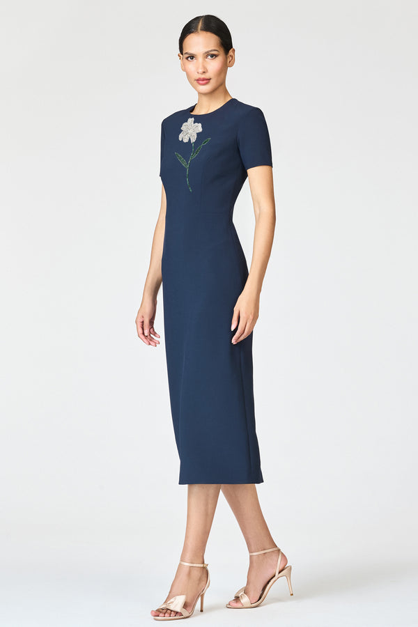 Sachin & Babi EMBELLISHED TAMARA DRESS - CRYSTAL FLORAL MIDNIGHT